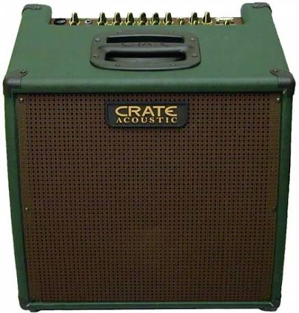 Crate acoustic amplifier used for singer-songwriter performances